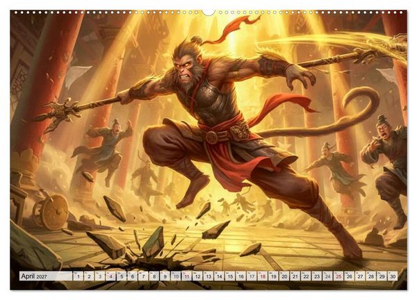 Produktbild: Sun Wukong - Die Reise des Affenk&ouml;nigs (Wandkalender 2027 DIN A2 quer), CALVENDO Monatskalender
