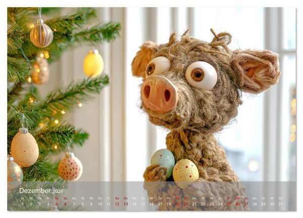 Produktbild: Eierlegende Wollmilchsau &ndash; der lustige Kalender mit Fabelwesen (Wandkalender 2026 DIN A4 quer), CALVENDO Monatskalender