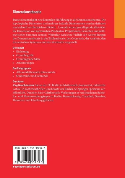 Produktbild: Dimensionstheorie