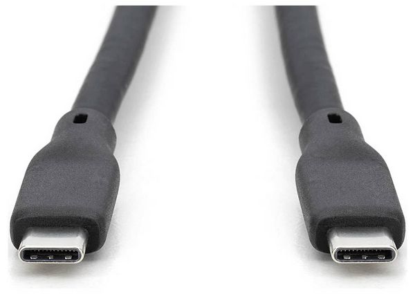Produktbild: Digitus USB-C&reg; Kabel USB 3.2 Gen2 USB-C&reg; Stecker 0.50m Schwarz (matt) exzellente Alterungseigenschaften, Flexibel, flexibler