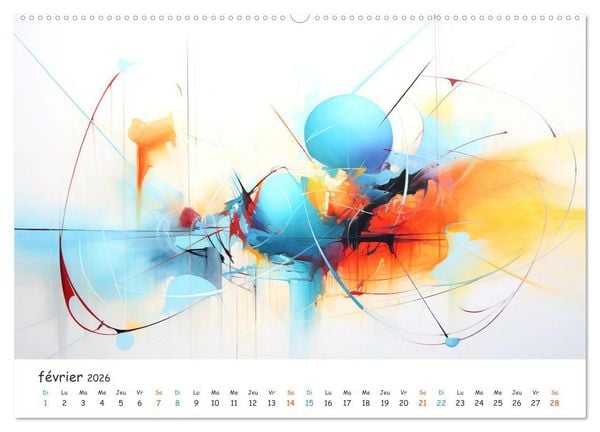 Produktbild: L'art abstrait en mouvement (Calendrier mural 2026 DIN A2 vertical) calendrier de bureau