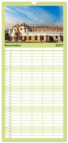 Produktbild: Familienplaner 2027 - Sevilla, eine der sch&ouml;nsten St&auml;dte der Welt mit 5 Spalten (Wandkalender, 21 x 45 cm) CALVENDO