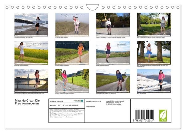 Produktbild: Miranda Cruz - Die Frau von nebenan (Wandkalender 2026 DIN A4 quer), CALVENDO Monatskalender