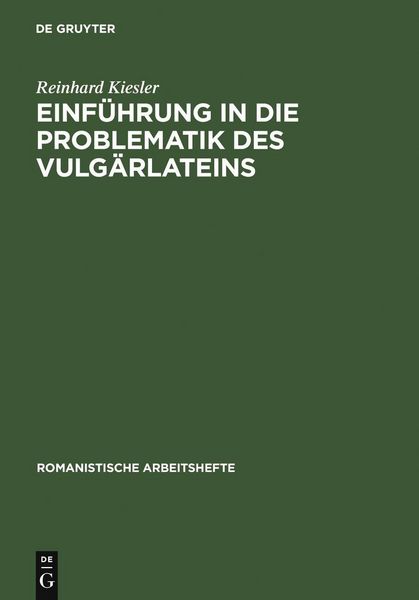 Produktbild: Einf&uuml;hrung in die Problematik des Vulg&auml;rlateins