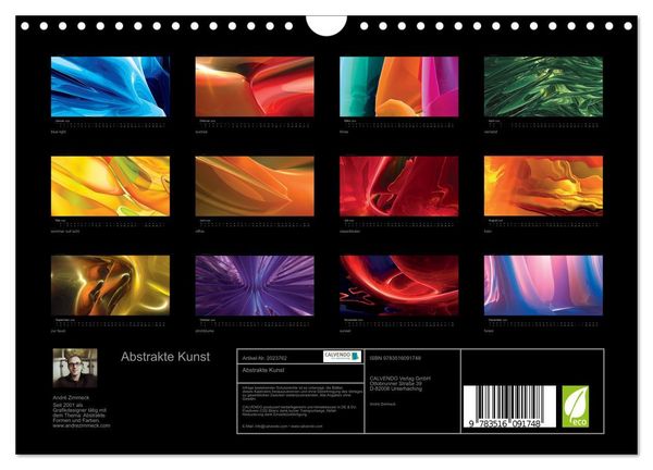 Produktbild: Abstrakte Kunst (Wandkalender 2026 DIN A4 quer), CALVENDO Monatskalender