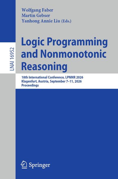Produktbild: Logic Programming and Nonmonotonic Reasoning