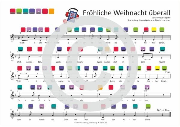 Produktbild: Einfacher!-Geht-Nicht: 24 Weihnachtslieder f&uuml;r die RAINBOW Instrumente (+Play-Along-Streaming) | LeuWa