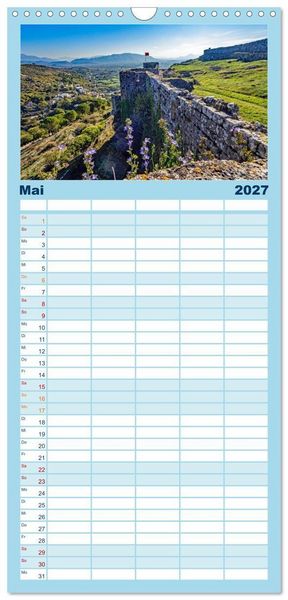 Produktbild: Familienplaner 2027 - Shkodra &ndash; Perle im Norden Albaniens mit 5 Spalten (Wandkalender, 21 x 45 cm) CALVENDO