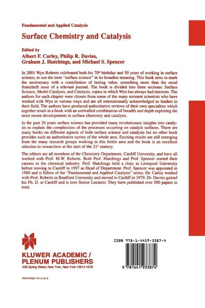 Produktbild: Surface Chemistry and Catalysis