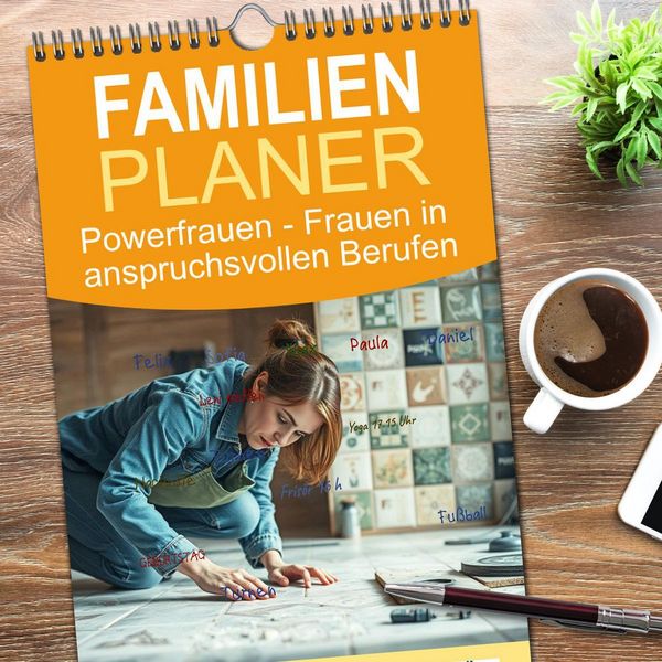 Produktbild: Familienplaner 2026 - Powerfrauen - Frauen in anspruchsvollen Berufen mit 5 Spalten (Wandkalender, 21 x 45 cm) CALVENDO