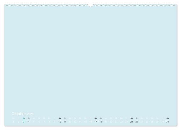 Produktbild: Bastelkalender - hell Blau (Wandkalender 2026 DIN A2 quer), CALVENDO Monatskalender