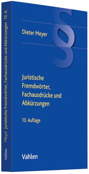 Produktbild: Juristische Fremdw&ouml;rter, Fachausdr&uuml;cke und Abk&uuml;rzungen