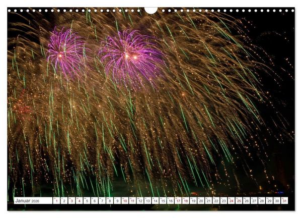 Produktbild: Feuerwerk - Kunstwerke am Himmel (Wandkalender 2026 DIN A3 quer), CALVENDO Monatskalender