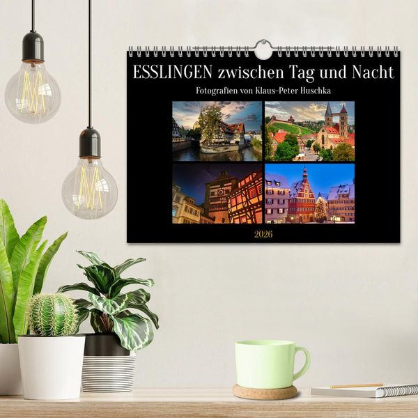 Produktbild: Esslingen zwischen Tag und Nacht (Wandkalender 2026 DIN A4 quer), CALVENDO Monatskalender