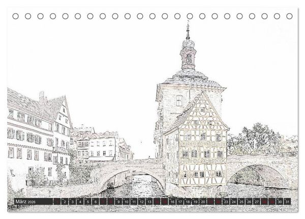 Produktbild: MAL-TOUR Deutschland (Tischkalender 2026 DIN A5 quer), CALVENDO Monatskalender
