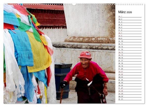 Produktbild: Tibet Momente (Wandkalender 2026 DIN A2 quer), CALVENDO Monatskalender