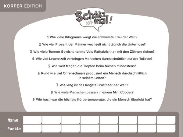 Produktbild: Sch&auml;tz mal! K&ouml;rper Edition