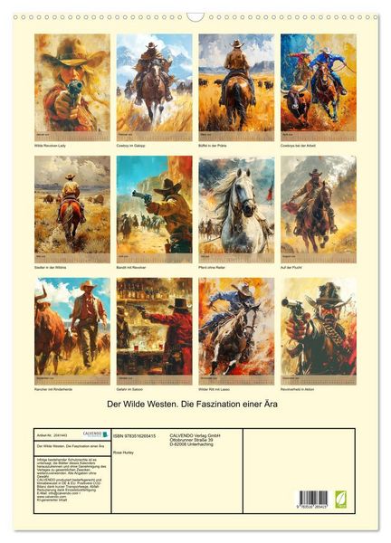 Produktbild: Der Wilde Westen. Die Faszination einer &Auml;ra (Wandkalender 2026 DIN A2 hoch), CALVENDO Monatskalender