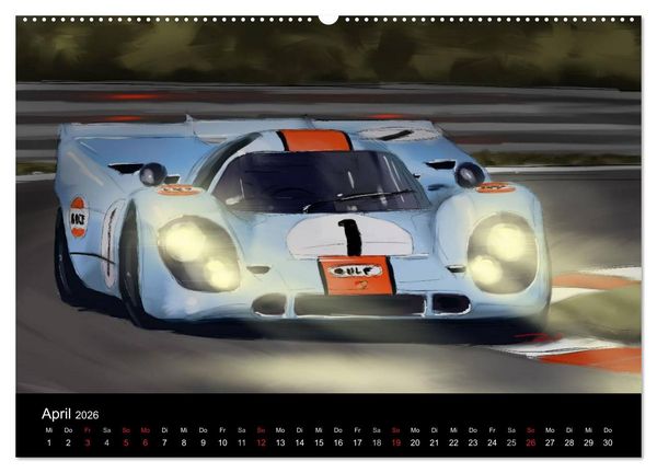 Produktbild: Classic Car Art by Reinhold Art&acute;s (Wandkalender 2026 DIN A2 quer), CALVENDO Monatskalender