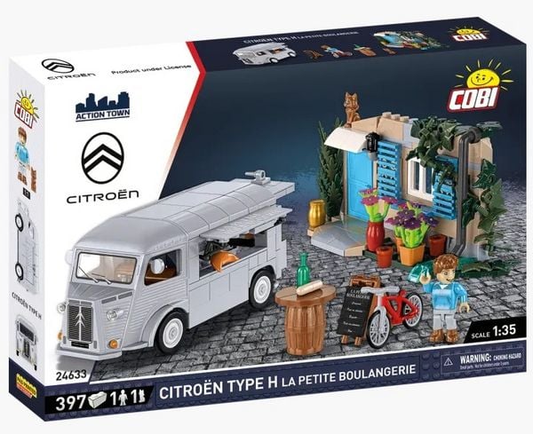 Produktbild: COBI Action Town 24633 - Citro&euml;n Typ H La Petite Boulangerie, Ma&szlig;stab 1:35, 397 Klemmbausteine/2 Figuren
