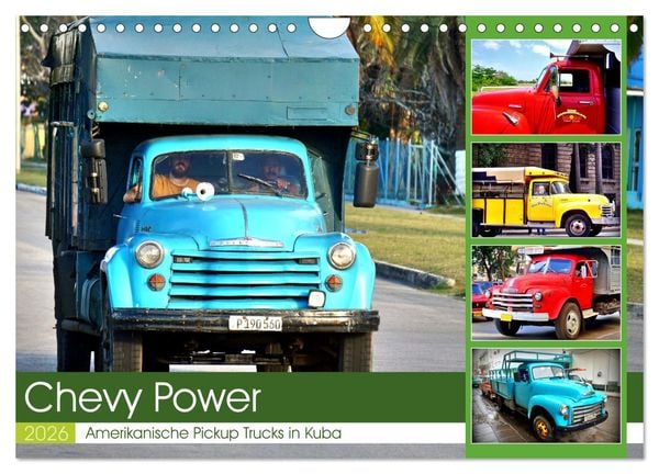 Produktbild: CHEVY POWER - Amerikanische Pickup Trucks in Kuba (Wandkalender 2026 DIN A4 quer), CALVENDO Monatskalender