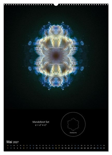 Produktbild: Buddhabrot fractal art (Wandkalender 2027 DIN A2 hoch), CALVENDO Monatskalender