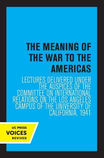 Produktbild: The Meaning of the War to the Americas