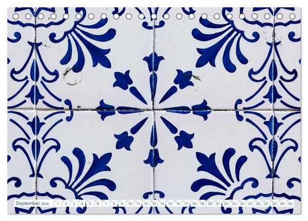 Produktbild: Fliesen von Lissabon (Tischkalender 2026 DIN A5 quer), CALVENDO Monatskalender
