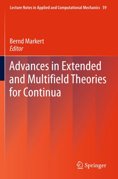 Produktbild: Advances in Extended and Multifield Theories for Continua