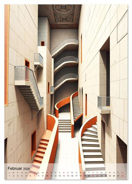 Produktbild: Architekturen des Unm&ouml;glichen - Zwischen Realit&auml;t und Illusion (Wandkalender 2026 DIN A4 hoch), CALVENDO Monatskalender