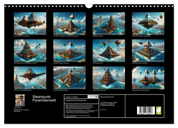 Produktbild: Steampunk Pyramidenwelt (Wandkalender 2026 DIN A3 quer), CALVENDO Monatskalender