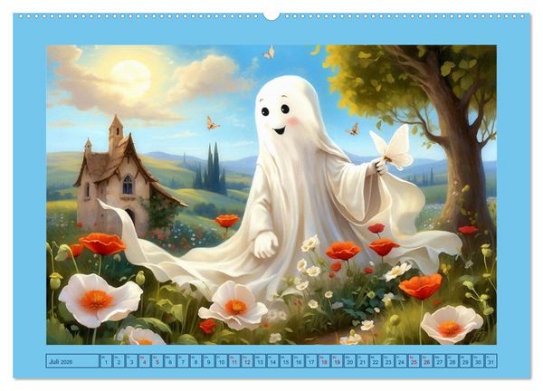 Produktbild: Korbinian, der kleine Geist (Wandkalender 2026 DIN A2 quer), CALVENDO Monatskalender