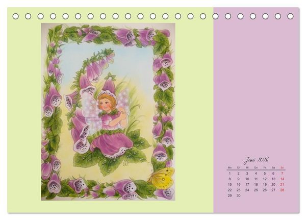 Produktbild: Blumen Elfen (Tischkalender 2026 DIN A5 quer), CALVENDO Monatskalender
