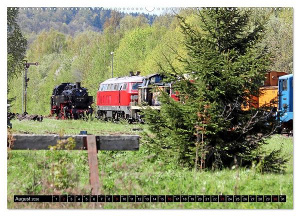 Produktbild: Bahnland Sachsen (hochwertiger Premium Wandkalender 2026 DIN A2 quer), Kunstdruck in Hochglanz