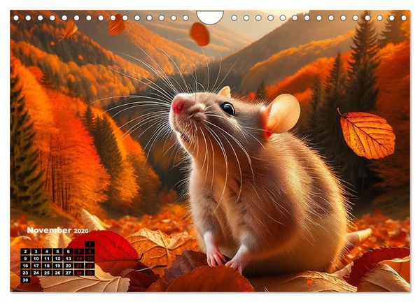 Produktbild: Lustige Ratten (Wandkalender 2026 DIN A4 quer), CALVENDO Monatskalender