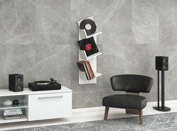 Produktbild: Holz B&uuml;cher Schallplatten LP H&auml;nge Wandregal Sulda