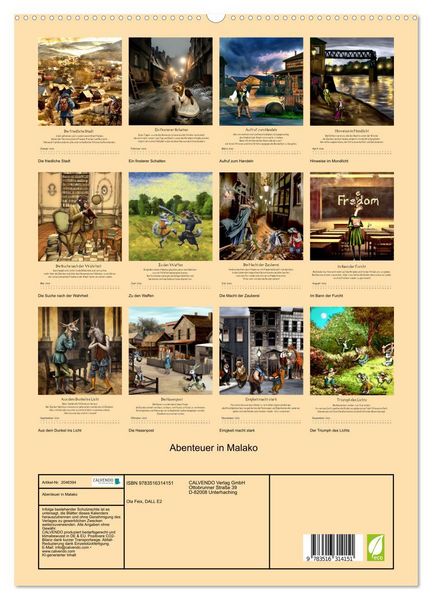 Produktbild: Abenteuer in Malako (hochwertiger Premium Wandkalender 2026 DIN A2 hoch), Kunstdruck in Hochglanz