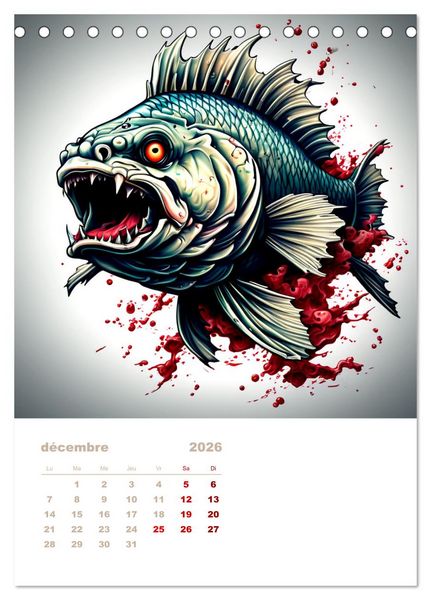 Produktbild: Marche des zombies (Calendrier de bureau 2026 DIN A5 horizontal), CALVENDO calendrier mensuel