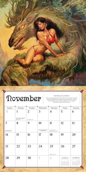 Produktbild: Boris Vallejo and Julie Bell's Fantasy Wall Calendar 2027