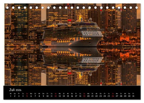 Produktbild: Kreuzfahrt erleben (Tischkalender 2026 DIN A5 quer), CALVENDO Monatskalender