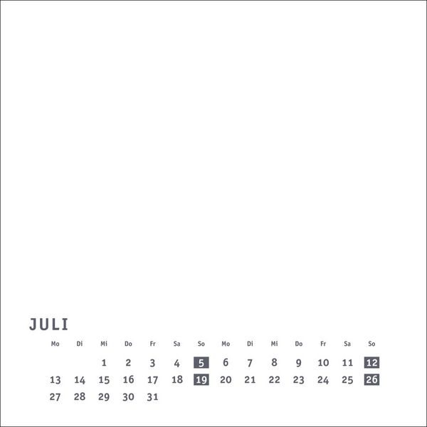 Produktbild: Premium-Bastelkalender weiß klein 2026