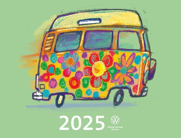 'Arti promotion - VW 2025 Broschürenkalender, 28x21cm, Kalender mit bunten Abbildungen von VW 