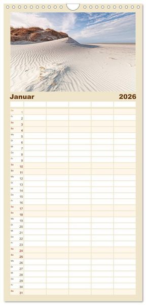Produktbild: Familienplaner 2026 - St. Peter-Ording mit 5 Spalten (Wandkalender, 21 x 45 cm) CALVENDO