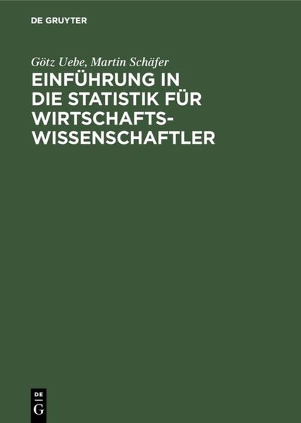 Produktbild: Einf&uuml;hrung in die Statistik f&uuml;r Wirtschaftswissenschaftler