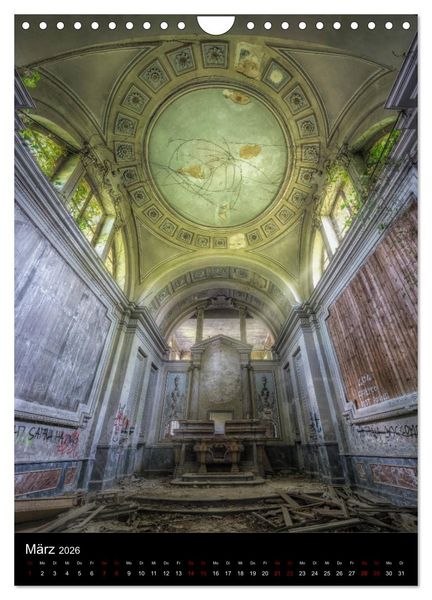 Produktbild: Lost Places - Verlassene Kirchen (Wandkalender 2026 DIN A4 hoch), CALVENDO Monatskalender