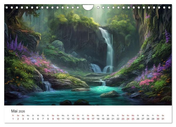 Produktbild: Kaskaden - Die Poesie des Wassers (Wandkalender 2026 DIN A4 quer), CALVENDO Monatskalender