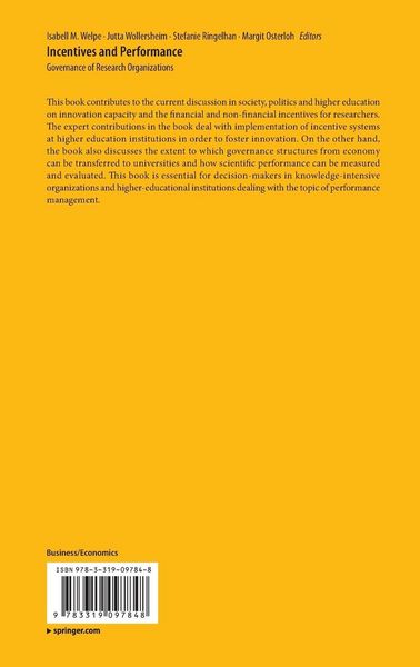 Produktbild: Incentives and Performance