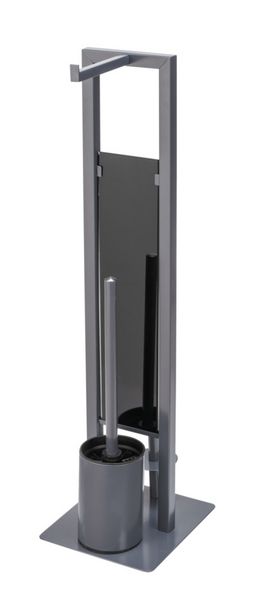 Produktbild: Stand WC-Garnitur Mod. Rivalta Grau, Platte aus Sicherheitsglas