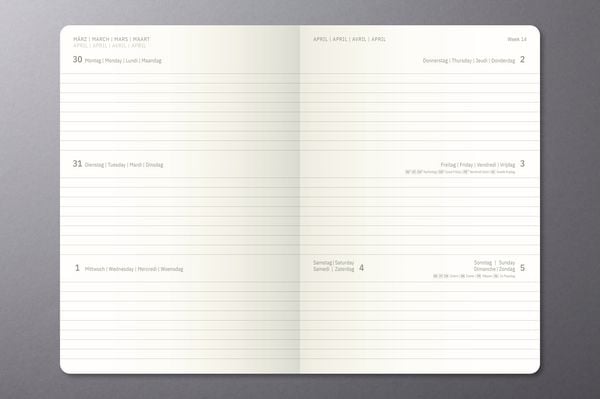 Produktbild: SIGEL C2722 Wochenkalender Conceptum 2027, ca. A5, schwarz