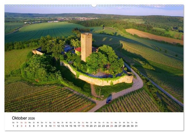 Produktbild: Deutschlands Burgen - Der S&uuml;den von oben (Wandkalender 2026 DIN A2 quer), CALVENDO Monatskalender